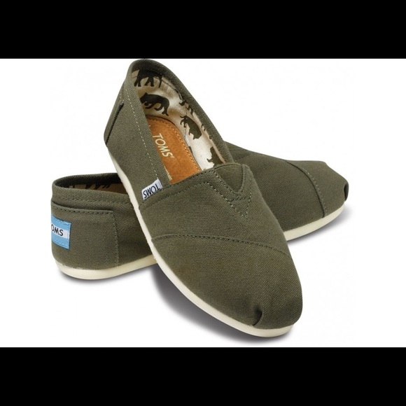 Toms Shoes - New in box olive toms